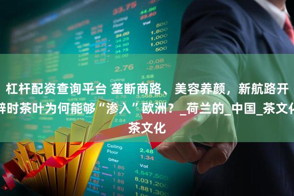 杠杆配资查询平台 垄断商路、美容养颜，新航路开辟时茶叶为何能够“渗入”欧洲？_荷兰的_中国_茶文化